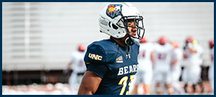 Head shot of football athlete