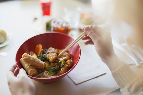 Asian noodlebowl from Holmes Dining Hall
