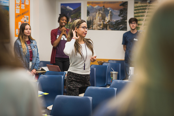 Faculty member in the classroom