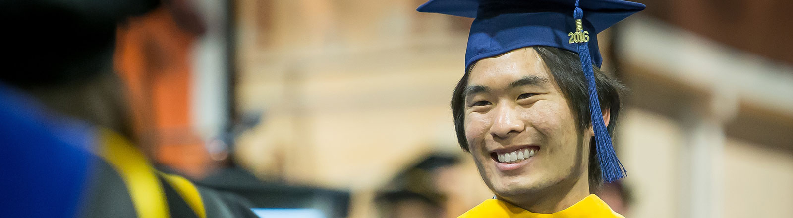 International student at commencement