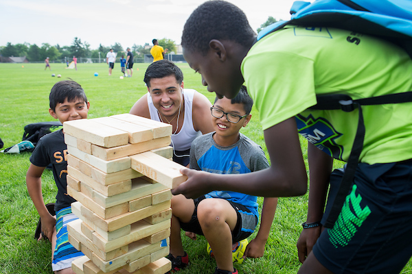 Soccer camp on the UNC campus