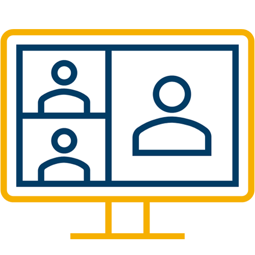 Blue and Gold Video Call