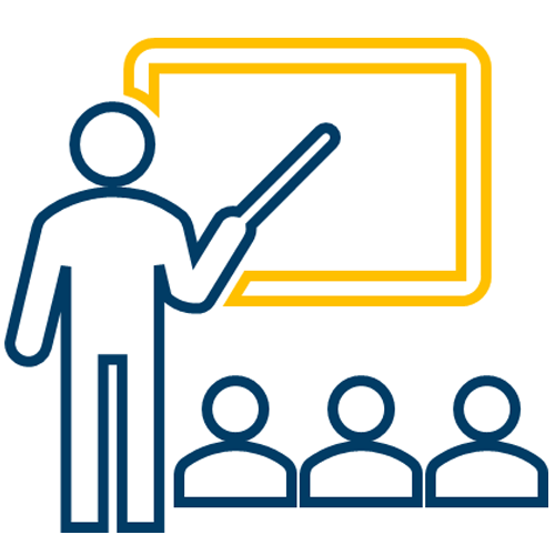 Blue and gold Presentation